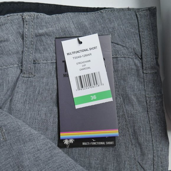 Trunks Hybrid Stretch Walk Water Board Shorts Quick Dry Men's Size 36 New - Picture 5 of 7